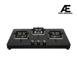 Faber 3 Burner Gas Cooktop with Brass Burners, Auto Ignition & Tempered Glass Top – HOB COOKTOP NiOS AUTO 3BB BK