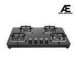 Faber 4 Burner Gas Cooktop with Brass Burners, Auto Ignition & Tempered Glass Top – HOB COOKTOP NiOS AUTO 4BB BK