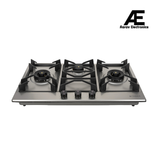Faber Inspiria 3 Burner Built-In Gas Hob with Brass Burners, Cast Iron Pan Support, Auto Ignition, Flame Failure Device & SUS 304 Stainless Steel Panel, PNG – HOB INSPIRIA 903 BR AI FFD SS PNG