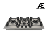 Faber 90 cm Built-in Gas Hob with 4 Brass Burners, Auto Ignition & Flame Failure Device - HOB INSPIRIA 904 BR AI FFD SS LPG