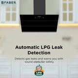 Faber HOOD AETHER BLDC HC SC BK 90 Kitchen Chimney, 90 cm, 1600 m³/hr, Filterless, Heat Auto Clean, BLDC Motor, Touch, Gesture & Remote Control