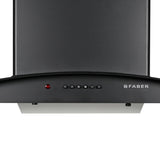 Faber HOOD ALPHA IN HC PB FL BK 90 Kitchen Chimney | 90 cm, 1100 m³/hr, Filterless, Auto Clean, Push Button Control