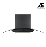 Faber HOOD ALPHA IN HC PB FL BK 90 Kitchen Chimney | 90 cm, 1100 m³/hr, Filterless, Auto Clean, Push Button Control