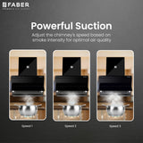 Faber LAUREN IN HC SC FL BK 60 Kitchen Chimney | 60 cm, 1400 m³/hr, Filterless, Heat Auto Clean, Odor Sensor