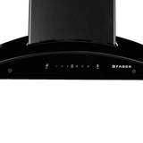 Faber MAGNUS IN HC SC FL EBK 75 Kitchen Chimney | 75 cm, 1500 m³/hr, Filterless, Heat Auto Clean, Touch & Gesture