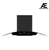 Faber MARCUS HC SC BK FL 90 Kitchen Chimney | 90 cm, 1300 m³/hr, Filterless, Auto Clean, Touch & Gesture