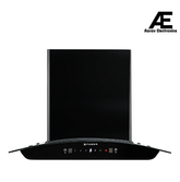 Faber MIAMI IN HC SC FL BK 60 Kitchen Chimney, 60 cm, 1200 m³/hr, Filterless, Auto Clean, Touch & Gesture