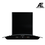 Faber MIAMI IN HC SC FL BK 60 Kitchen Chimney, 60 cm, 1200 m³/hr, Filterless, Auto Clean, Touch & Gesture