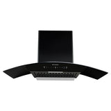 Faber HOOD MIAMI IN HC SC FL BK 90 Kitchen Chimney, 90 cm, 1200 m³/hr, Filterless, Auto Clean, Touch & Gesture Control
