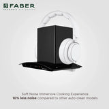 Faber HOOD MYSTIC HC SC FL BK IN 60 Kitchen Chimney | 60 cm, 1500 m³/hr, Filterless, BLDC Motor, Auto Clean