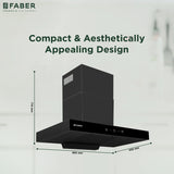 Faber HOOD SIGMA BLDC HC SC BK 90 Kitchen Chimney, 90 cm, 1600 m³/hr, BLDC Motor, Filterless, Auto Clean, Touch, Gesture & Remote Control