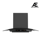 Faber Agile 75cm 1500m³/hr BLDC Autoclean Curved Shape Chimney | Built In Oil Collector | Touch & Gesture Control - Hood Agile BLDC FL HC SC BK IN 75