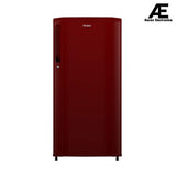 Haier 165L 1 Star Direct Cool Single Door Refrigerator | Wired Shelves | Large Veg Box | Fast Ice Making | Longer Cooling Retention | Easy Clean Back (HRD-1851BBRA-P, Red Mono)