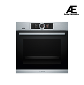Bosch Series 8 Built-in Oven 60 × 60 cm Stainless Steel with Added Steam, 4D Hot Air & Pyrolytic + Hydrolytic Cleaning - HRG6769S6