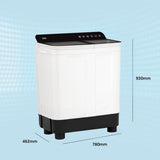 Haier 7 Kg 5 star SEMI Automatic Top Loading Washing Machine HTW70-178BKN, Black, Anti Bacterial anti bacterial vortex Pulsator,2024, Magic Filter, 1300 RPM & Castors)