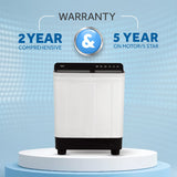 Haier 7 Kg 5 star SEMI Automatic Top Loading Washing Machine HTW70-178BKN, Black, Anti Bacterial anti bacterial vortex Pulsator,2024, Magic Filter, 1300 RPM & Castors)