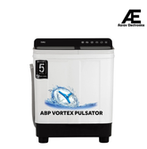 Haier 7 Kg 5 star SEMI Automatic Top Loading Washing Machine HTW70-178BKN, Black, Anti Bacterial anti bacterial vortex Pulsator,2024, Magic Filter, 1300 RPM & Castors)