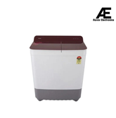 Haier 8 Kg 5 Star Semi-Automatic Top Load Washing Machine with Anti Bacterial Cross Pulsator and Spray Function (HTW80-178, Anti Rat Mesh, Magic Filter, Castors,White Flowers world)