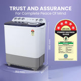 Haier 8 kg 5 Star Vortex pulsator Semi Automatic Top Load Washing Machine (HTW80-186)