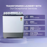 Haier 8 kg 5 Star Vortex pulsator Semi Automatic Top Load Washing Machine (HTW80-186)