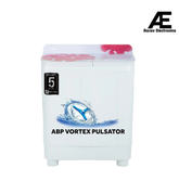 Haier 8.5 Kg 5 Star Voltex Pulsator Semi-Automatic Top Load Washing Machine (HTW85-178, Red Rose)