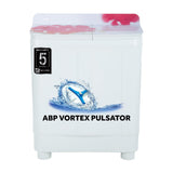 Haier 8.5 Kg 5 Star Voltex Pulsator Semi-Automatic Top Load Washing Machine (HTW85-178, Red Rose)