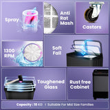 Haier 9 kg 5 Star Toughened Glass & Vortex pulsator Semi Automatic Top Load (HTW90-178FLN,Black)