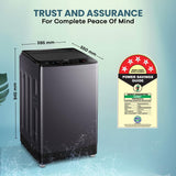 Haier 8 Kg 5 star Fully Automatic Top Loading Washing Machine HWM80-H826S6, Starry Silver, Butterfly Shape Heater, Oceanus Wave Drum,Near Zero Pressure, Toughened glass)