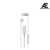 Sony IER-EX15C Wired in Ear Type C Headphones, in-Line Remote for Volume & Mue Function with Mic, Tangle Free Serration Wire, Compatible with USB-C Devices, High Sound Quality (White)