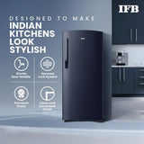 IFB Smart Choice 187L 2 Star Direct-Cool Single Door Refrigerator (IFBDC-2132NCSE, Blue) Extraordinary Storage with Humidity Controller