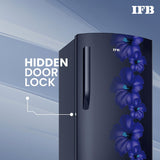 IFB 187L 3 Star Direct-Cool Single Door Refrigerator (IFBDC-2133NBHED, Floral Falls Blue) Extraordinary Space with Base Drawer and Humidity Controller