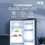 IFB 187L 3 Star Direct-Cool Single Door Refrigerator (IFBDC-2133NBHED, Floral Falls Blue) Extraordinary Space with Base Drawer and Humidity Controller
