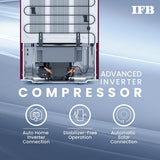 IFB 206L 4 Star Direct-Cool Single Door Refrigerator with Advanced Inverter Compressor (IFBDC-2324DRBE Midnight Bloom Red) Extraordinary Space with Humidity Controller