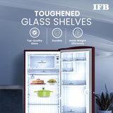 IFB 206L 4 Star Direct-Cool Single Door Refrigerator with Advanced Inverter Compressor (IFBDC-2324DRBE Midnight Bloom Red) Extraordinary Space with Humidity Controller