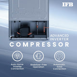 IFB Smart Choice 241L 3 Star Tru Convertible 10-in-1 Advanced Inverter Frost Free Double Door Refrigerator (IFBFF-2913DKSET, Metal Black, 360 Degree Cooling, Extraordinary Space)