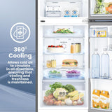 IFB Smart Choice 241L 3 Star Tru Convertible 10-in-1 Advanced Inverter Frost Free Double Door Refrigerator (IFBFF-2913DKSET, Metal Black, 360 Degree Cooling, Extraordinary Space)