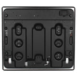 Faber Maxus 60cm 3 Burner Built-In Gas Hob | 8mm Toughened Black Glass | Auto Ignition | Cast Iron Pan Support - Hob Maxus HT603 CRS BR CI AI