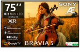 Sony 189 cm (75 inches) BRAVIA 5 Series 4K Ultra HD Smart Mini LED Google TV K-75XR55A