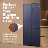Bosch 503L, 3 Star, Frost Free 4 Door Side-by-Side Refrigerator with Perfect fit technology,Zero Gap, Prevents wall collision,VitaFresh Plus Technology(2026 Model, KCP88E256I, Dark Lake Metal)