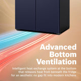 Bosch 503L, 3 Star, Frost Free 4 Door Side-by-Side Refrigerator with Perfect fit technology,Zero Gap, Prevents wall collision,VitaFresh Plus Technology(2026 Model, KCP88E256I, Dark Lake Metal)