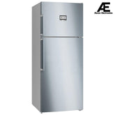 Bosch Series 6 542 L Frost Free Double Door Refrigerator, Freezer on Top, Total No Frost, Brushed Steel Anti-Fingerprint, 186 x 75 cm (KDN76AID0I)