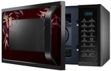Samsung 28 L Convection Microwave Oven with SlimFry (MC28H5025VR/TL, Black Delight Red Pattern)