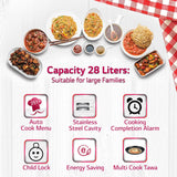 LG 28L Convection Microwave Oven with Diet Fry, Stainless Steel Cavity & Auto Cook, Black (MC2886BHT)