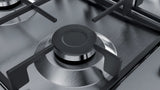 Bosch Series 4 60cm Gas Hob | 4 Burners | Stainless Steel Finish | Cast Iron Pan Supports | Enhanced Flame Stability | Frameless Design - PGH6B5B60I