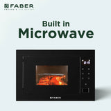 Faber 25 L Built-in Microwave Oven with Grill, 8 Auto Cook Menus & Electronic Push Button Control - MICROWAVE FBIMWO 25 SG