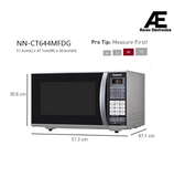 Panasonic 27L Convection Microwave Oven(NN-CT644MFDG,Black, Vapour Clean) with Starter Kit