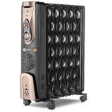ORIENT Electric Comfort Collection 11 Fin Oil Filled Radiator 2900 Watts Room Heater with Fan (Black, Champagne Gold)