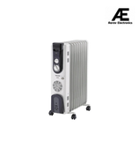 Morphy Richards OFR 09F 2400W Oil Filled Radiator Room Heater | 9 Fin | PTC Fan Heater | Adjustable Thermostat | Overheat Protection | Castor Wheels | Silent Operation | 2 Year Warranty | Grey