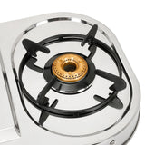 Faber 2 Burner Gas Cooktop with Brass Burners, Manual Ignition & Stainless Steel Finish – HOB COOKTOP CRYSTAL 2BB SS