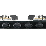 Faber 4 Burner Gas Cooktop with Brass Burners, Manual Ignition & Toughened Black Glass – HOB COOKTOP PEARL 4BB BK